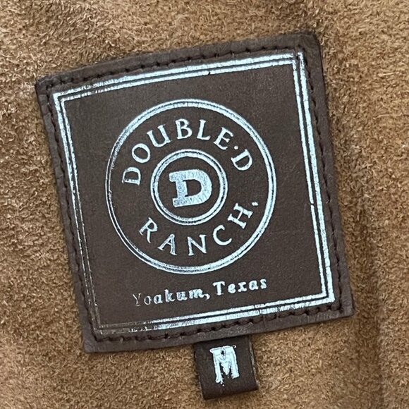 DOUBLE D RANCH Brown Suede Leather Zip Front Jacket/Zip Pockets: Medium; NWOT!! - Picture 4 of 9
